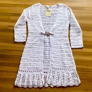 Never worn crochet swim cover up